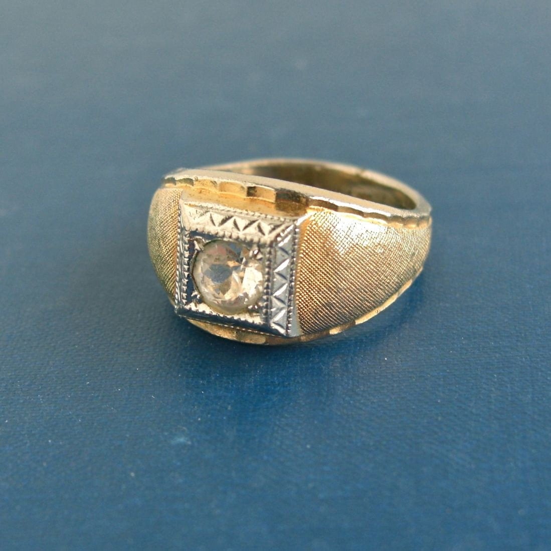 Vintage 18KT HGE ESPO Gold Mens Ring