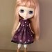 CLEARANCE SALE - Plum, Black and White Dress for Blythe