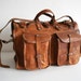 rustic leather duffle bag