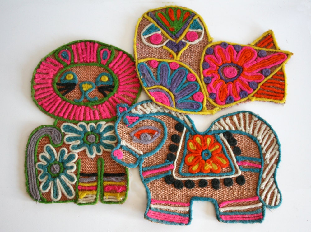 Animal Wall Hangings by boxofhollyhocks on Etsy