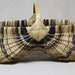 Hand Woven, Oval Egg Basket with Oak Handle, Natural with Black and Tan Accents