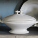 SALE Antique White Ironstone Tureen - Covered Casserole Dish - Bridgwood & Son