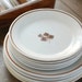 Set of 10 Antique Tea Leaf Ironstone Plates - 5 Medium, 5 Small - England