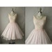50's Chiffon Dress // Vintage 1950's Pink Chiffon Full Wedding Party Prom Dress Tea Gown XS