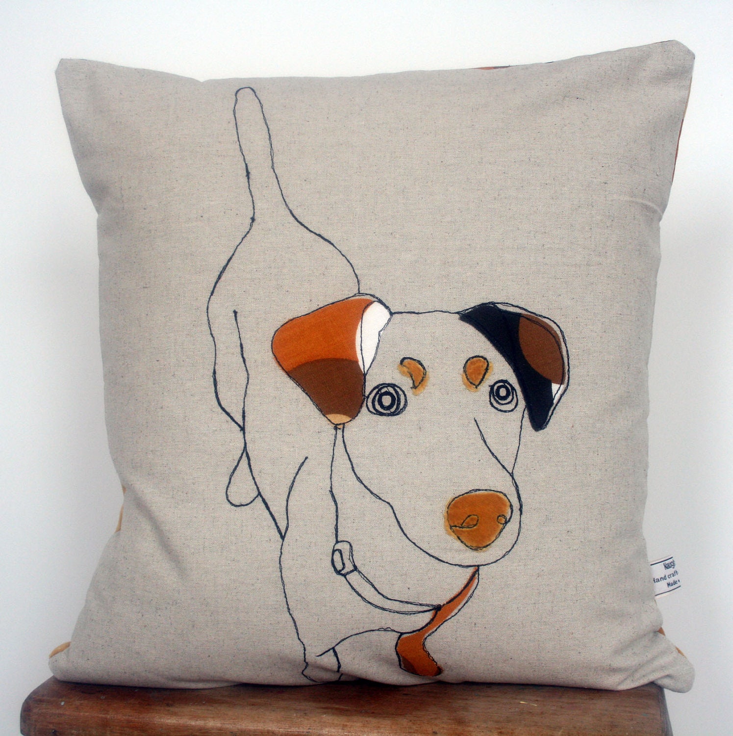 sequin dog cushion