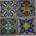 Mexican Terra Cotta Coasters Blue, Navy, Yellow, Red, Teal, Aqua