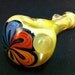 Glass Pipe XL Color Changing Inside Out Silver Fumed Multi Color Flower Tobacco Spoon Pipe