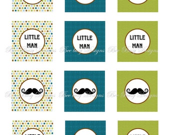 Items similar to Printable Little Man Mustache Baby Shower Bingo Game ...