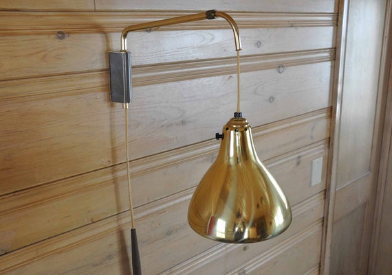 Vintage Mid Century Modern Pendant Wall Mount Lamp Hanging