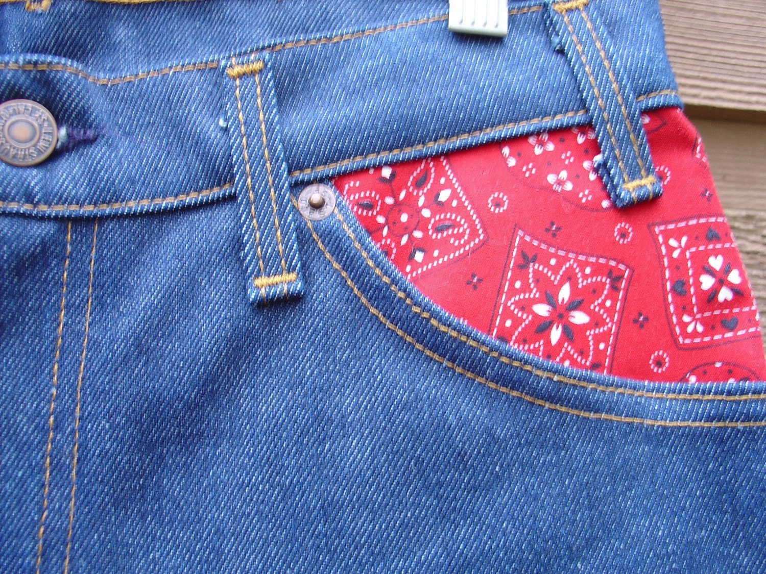 Levi's bandana print 1980s high waisted skinny jeans