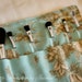 Mini Travel makeup brush roll in Vintage Field print