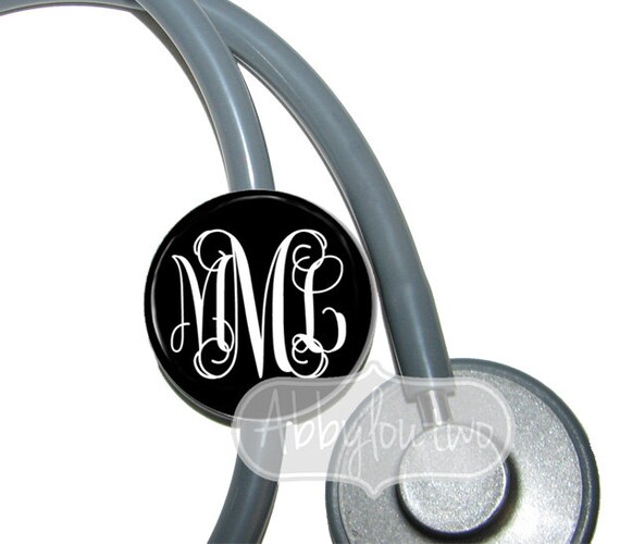 Stethoscope ID Tag Name Badge Personalized with by abbyloutwo