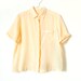 RESEVERD - Semi Sheer Lemon Tart Collared Button Up Blouse