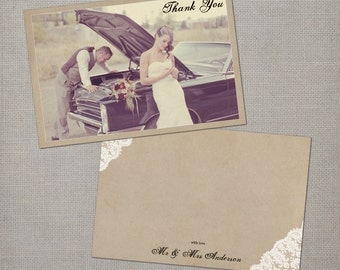 Wedding Thank You Notes, 4x6, Thank You Notes, the "Maribelle 2"