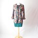 womens long floral sports jacket blazer size 10