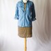 shirt jean denim button up medium