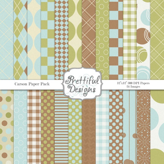 35% OFF SALE Digital Paper Pack - Personal and Commercial Use - Carson (27) Il_570xn
