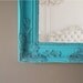 Ornate Turquoise Framed Mirror, Baroque
