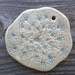 Creamy Sand Queen Anne's Lace Ceramic Pendant