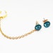 Black Friday Sale Ear Cuff Chains Gold Turquoise Blue Studs Ear Wrap Earcuff Cartilage