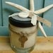 Creamy Coconut Soy Jar Candle With Crackling Wood Wick, Sailor's Knot and Key & Hand Stamped Matches