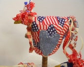 Chickens,  Americana, Patriotic, Make Do, Folk Art
