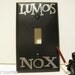 CLEARANCE SALE-Lumos Nox Silver and Black Standard Light Switch Plate - DeeplyDapper Spells