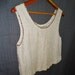 White Sequin Beaded Vintage 1980's Womens Shirt Top Tank Camisole S