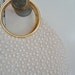 White Plastic Beaded Vintage 1950's 1960's Rounded Handbag Purse