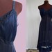 Vintage 50's Lingerie Navy Blue Full Slip Vanity Fair 36 Accordion Pleats