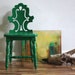 Emerald Green Vintage Accent Chair