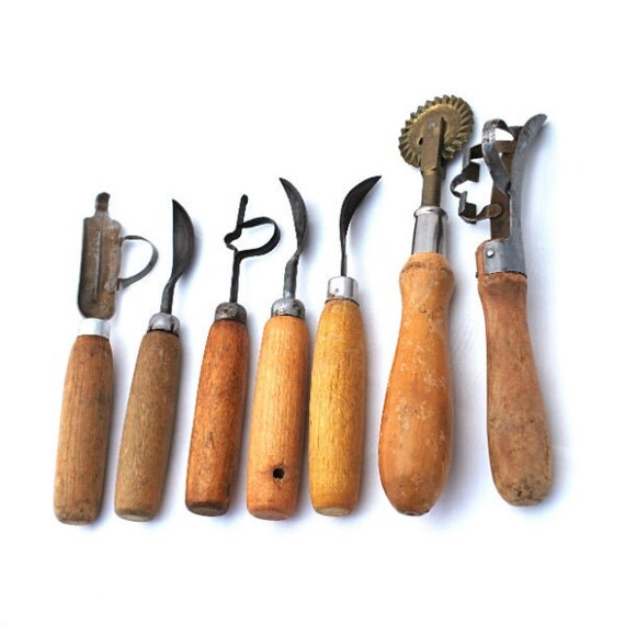 Vintage Tools Seven Fruit Peelers Pitters Corers Pie Wheel