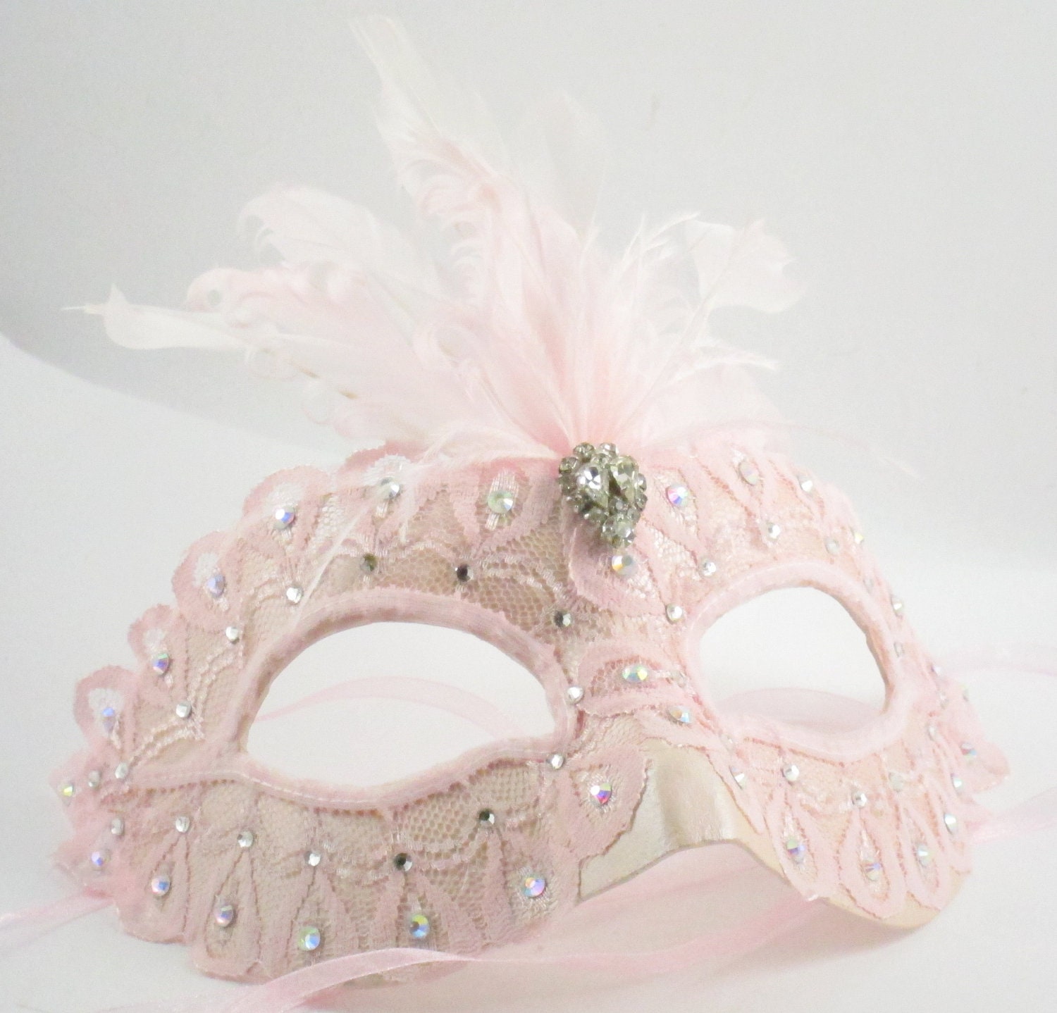 Light Pink Princess Masquerade Mask 