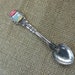 Vintage Madrid Spain silver souvenir spoon with heart shaped bowl