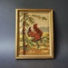 Vintage Handmade Framed Needlepoint Squirrel Wall Hanging