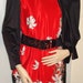 VTG 80s Black/Red Silky Asian-Inspired Dress - SZ 12 to 16