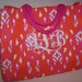 Personalized Tangerine Ikat Canvas Essential Tote for Customer: Shiner