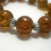 Glass Beaded Bracelet - Topaz Czech Lampwork Bracelet (238)