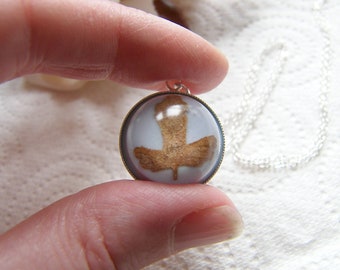 Leaf Necklace, Autumn Necklace, Real Leaf Pendant, Fall Jewelry, Resin Necklace