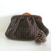 Art Deco Brown Velvet Clutch