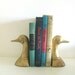 Follow The Leader - Vintage Brass Duck Head Bookends