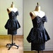 Polka Dot 80's Prom Dress with Giant Bow size M