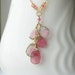 Watermelon Tourmaline Necklace/Pendant on Gold Wire Wrap