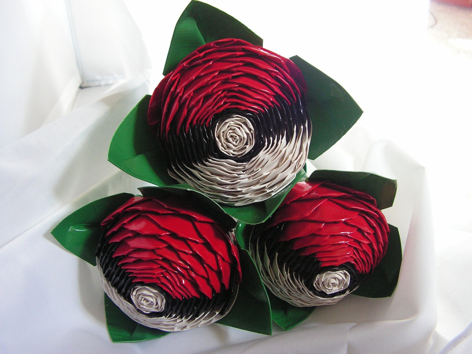 Ready To Ship Trio Nerd Duct Tape Rose Bouquet