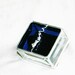 Stained Glass Box Indigo Blue 2x2 Ring Box w/ Pewter-cast Goddess Charm Engagement Wedding Ceremony Anniversary Gift Handmade OOAK