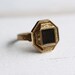 Art Deco Ring .. Geometric Hexagon Egyptian Aztec