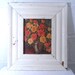 Reclaimed Wood Frame with Rose Print 8 x 10