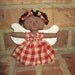 Raggedy Black Angel Ornie