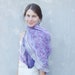 Purple felted scarf shawl, shibori lilac and grey wool winter fashion nuno felting oht fall autumn