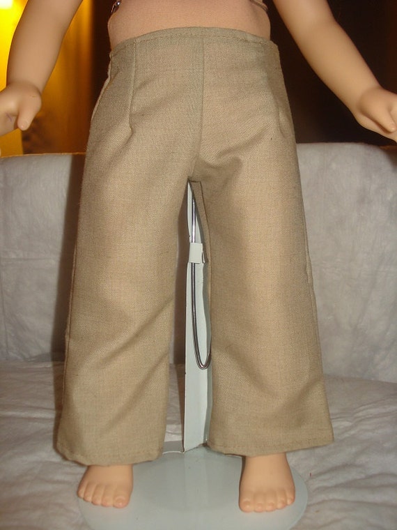 Khaki tan pants for 18 inch Dolls ag165